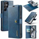 For Samsung Galaxy S24 Ultra 5G DG.MING Crazy Horse Texture Detachable Magnetic Leather Case(Blue)