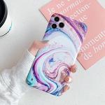 For iPhone 11 Frosted Marble Pattern Shockproof TPU Case(Phantom Colored Stone)