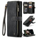 For Samsung Galaxy S23 FE CaseMe C30 Card Slots Zipper Wallet Leather Phone Case(Black)