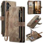 For Samsung Galaxy S24+ 5G CaseMe C30 Card Slots Zipper Wallet Leather Phone Case(Brown)