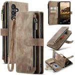 For Samsung Galaxy S24 5G CaseMe C30 Card Slots Zipper Wallet Leather Phone Case(Brown)