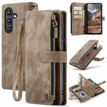 For Samsung Galaxy A25 4G CaseMe C30 Card Slots Zipper Wallet Leather Phone Case(Brown)