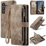 For Samsung Galaxy A35 5G CaseMe C30 Card Slots Zipper Wallet Leather Phone Case(Brown)