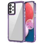 For Samsung Galaxy A13 4G Transparent Acrylic + TPU Shockproof Phone Case(Transparent Purple)