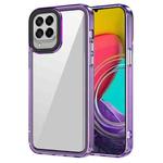 For Samsung Galaxy M53 Transparent Acrylic + TPU Shockproof Phone Case(Transparent Purple)