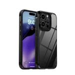 For iPhone 15 Pro iPAKY MG Series Transparent PC+TPU Phone Case(Black)