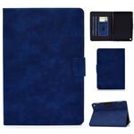 For Kindle Fire HD8 (2020) Cowhide Texture Horizontal Flip Leather Case with Holder & Card Slots & Sleep / Wake-up Function(Blue)