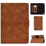 For Kindle Fire 7 2015 / 2017 / 2019 Cowhide Texture Horizontal Flip Leather Case with Holder & Card Slots & Sleep / Wake-up Function(Brown)
