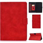 For Kindle Fire HD10 2015 / 2017 Cowhide Texture Horizontal Flip Leather Case with Holder & Card Slots(Red)
