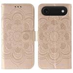 For iPhone 17 Air Sun Mandala Embossing Leather Phone Case(Rose Gold)