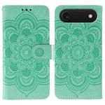 For iPhone 17 Air Sun Mandala Embossing Leather Phone Case(Green)
