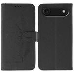 For iPhone 17 Air Feather Pattern Litchi Texture Leather Phone Case(Black)