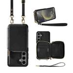 For Samsung Galaxy S24+ 5G Multifunctional Zipper Wallet RFID Phone Leather Case(Black)