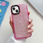 For iPhone 14 Glitter Epoxy Shockproof Phone Case(Pink)