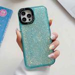 For iPhone 14 Pro Glitter Epoxy Shockproof Phone Case(Blue)