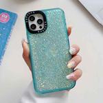 For iPhone 14 Pro Max Glitter Epoxy Shockproof Phone Case(Blue)