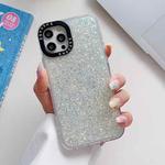 For iPhone 13 Pro Max Glitter Epoxy Shockproof Phone Case(White)