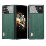 For Xiaomi Mix Fold 3 ABEEL Wood Texture PU Phone Case(Green)