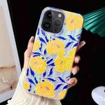 For iPhone 15 Pro Max Electroplated Color Film TPU + PC Phone Case(Chrysanthemum)