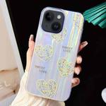 For iPhone 15 Plus Electroplated Color Film TPU + PC Phone Case(Sweet Love)