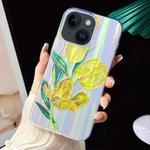 For iPhone 15 Electroplated Color Film TPU + PC Phone Case(Tulip)