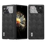 For Xiaomi Mix Fold 3 ABEEL Weave Plaid PU Phone Case(Black)