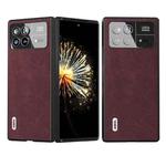 For Xiaomi Mix Fold 3 ABEEL Dream Litchi Texture PU Phone Case(Purple)