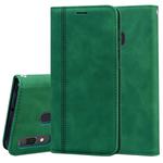 For Samsung Galaxy A30/A20 Frosted Business Magnetic Horizontal Flip PU Leather Case with Holder & Card Slot & Lanyard(Green)
