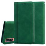 For Samsung Galaxy A70 Frosted Business Magnetic Horizontal Flip PU Leather Case with Holder & Card Slot & Lanyard(Green)