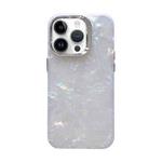 For iPhone 15 Pro Gradient Shell Texture TPU + Acrylic IMD Phone Case(Silver)