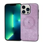 For iPhone 13 Pro Side PU Hybrid TPU Magsafe Phone Case(Light Purple)