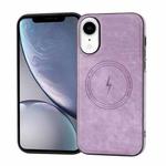 For iPhone XR Side PU Hybrid TPU Magsafe Phone Case(Light Purple)
