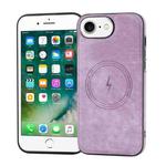 For iPhone SE 2022 / 2020 / 8 / 7 Side PU Hybrid TPU Magsafe Phone Case(Light Purple)