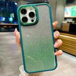 For iPhone 14 Gradient Glitter Electroplating Acrylic Phone Case(Green)