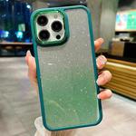 For iPhone 12 Gradient Glitter Electroplating Acrylic Phone Case(Green)