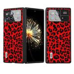 For Xiaomi Mix Fold 3 ABEEL Black Edge Leopard Phone Case(Red Leopard)