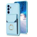 For Samsung Galaxy A54 5G BF29 Organ Card Bag Ring Holder Phone Case(Blue)