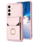 For Samsung Galaxy S23+ 5G BF29 Organ Card Bag Ring Holder Phone Case(Pink)