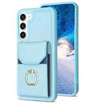 For Samsung Galaxy S23+ 5G BF29 Organ Card Bag Ring Holder Phone Case(Blue)