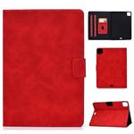 For iPad Pro 11 (2020) & (2018) Cowhide Texture Horizontal Flip Leather Tablet Case with Holder & Card Slots & Sleep / Wake-up Function(Red)