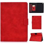 For iPad Air 2 / Air / 9.7 (2018) & (2017) Cowhide Texture Horizontal Flip Leather Case with Holder & Card Slots & Sleep / Wake-up Function(Red)