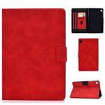 For Huawei MatePad T8 Cowhide Texture Horizontal Flip Leather Case with Holder & Card Slots & Sleep / Wake-up Function(Red)