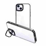 For iPhone 13 Invisible Camera Holder Transparent Phone Case(Black)