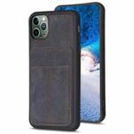 For iPhone 11 Pro Max BF28 Frosted Card Bag Phone Case with Holder(Black)