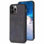 For iPhone 11 Pro BF28 Frosted Card Bag Phone Case with Holder(Black)