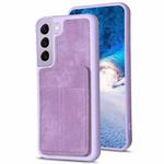 For Samsung Galaxy S22+ 5G BF28 Frosted Card Bag Phone Case with Holder(Purple)