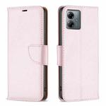 For Motorola Moto G14 4G Litchi Texture Pure Color Flip Leather Phone Case(Rose Gold)