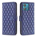 For Motorola Edge 40 Neo Diamond Lattice Wallet Flip Leather Phone Case(Blue)