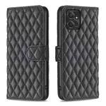 For Motorola Moto G Power 5G 2024 Diamond Lattice Wallet Flip Leather Phone Case(Black)