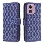 For Motorola Moto G24 / E14 / G04 Diamond Lattice Wallet Flip Leather Phone Case(Blue)